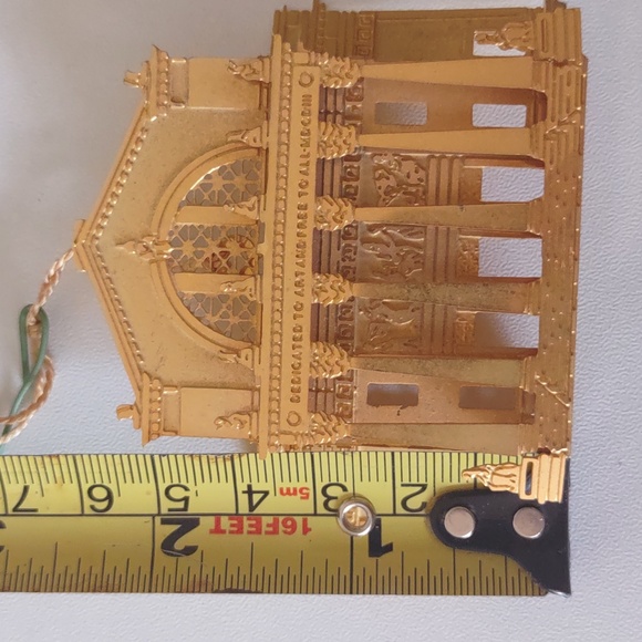 24k Gold Plated Architectural Ornament Vintage Christmas Ornament - Picture 8 of 8